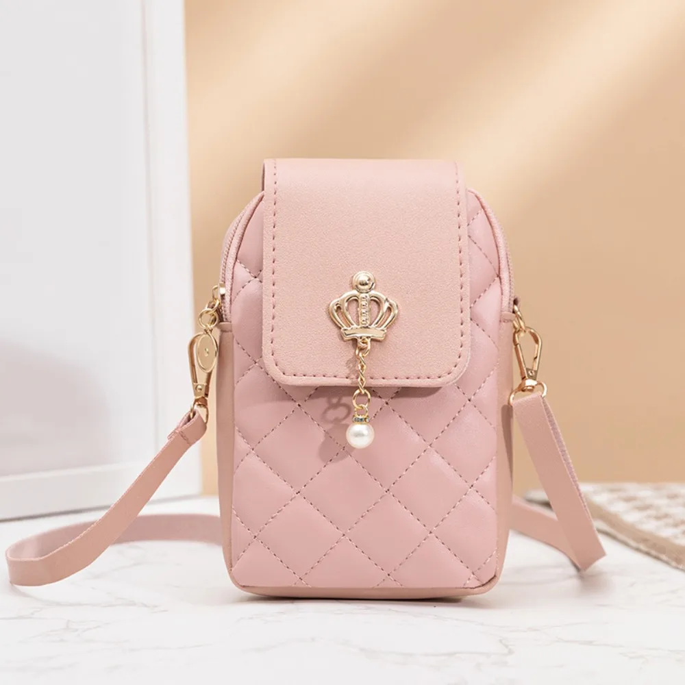 카드 홀더 싱글 숄더 폰 메신저 백 PU 가죽 포켓 파우치 여성 미니 백 패션 미니 여성 크로스바디 백