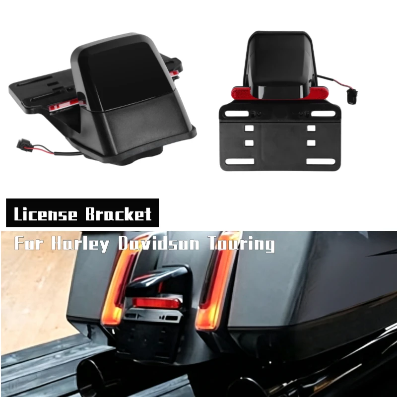 Motorcycle License Plate Bracket For Harley Davidson Touring Street Glide FLHX/Road Glide FLTRX/CVO Street Glide FLHXSE FLTRXSE