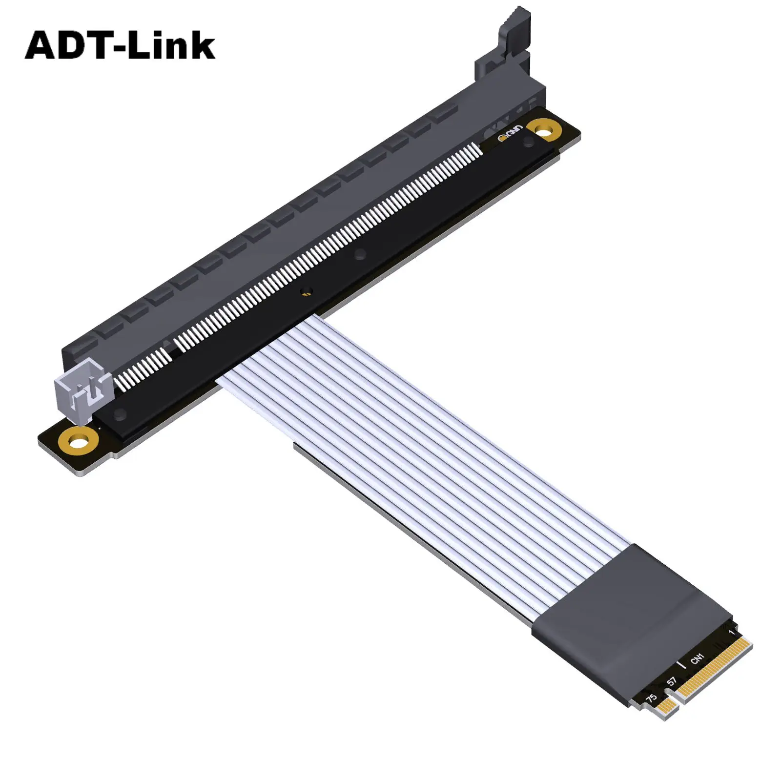 ADT R43 Gen3 M.2 NGFF NVMe STX Mainboard Card ExtGraphics ender Cord to PCI-Express x16  Angled Extension Adapter Cable