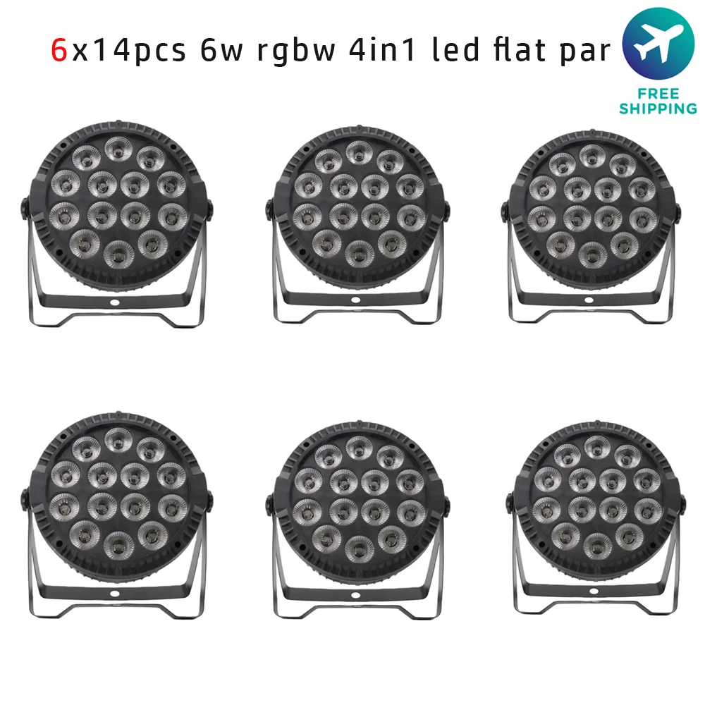 Multifunctional 14pcs 6w RGBW Color Led Par Light for Stage Lighting Effect in KTV and Wedding Show Disco Light Indoor Dj Lamps