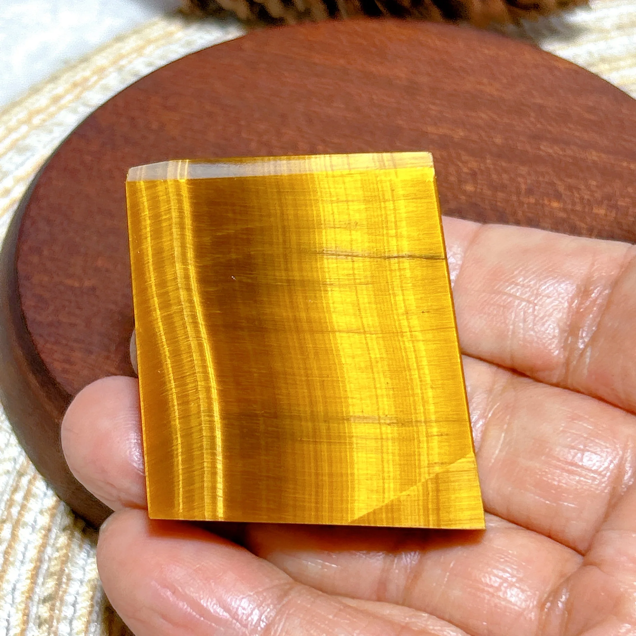 Healing Natural Crystals Blue Yellow Flashy Tiger Eye Freeform Polished Gemstones Mineral Energy