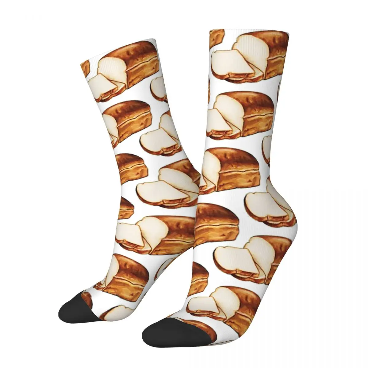 

Bread Pattern Socks Harajuku Sweat Absorbing Stockings All Season Long Socks Accessories for Unisex Gifts