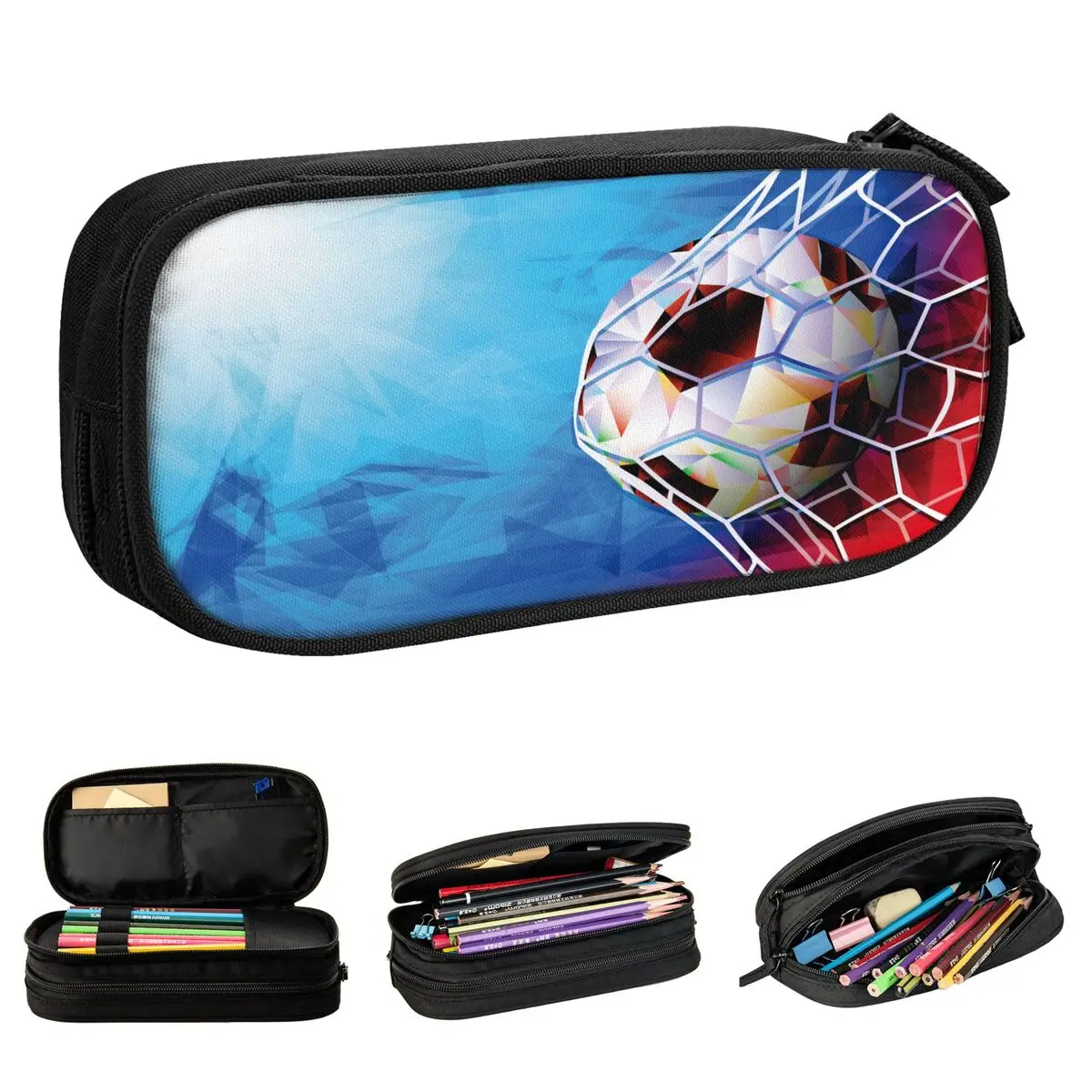 Soccer Balls Pencil Cases Lovely Football Sports Pen Holder Bag for Student Large Storage Students School Gifts Pencilcases