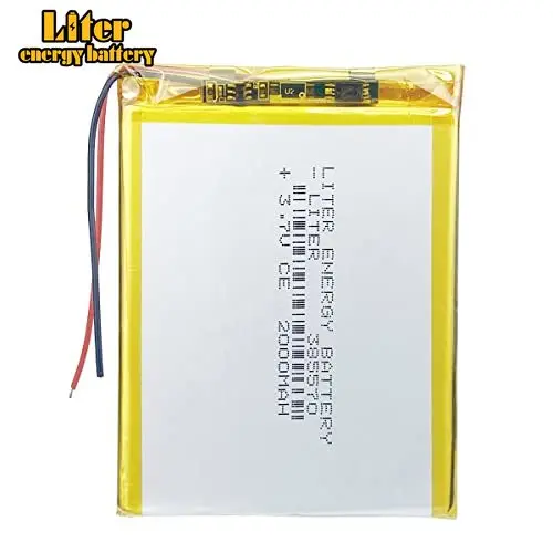 100pcs Liter 3.7V 2000mAh 385570 Lipo Battery Rechargeable for Medical equipment Mechanical keyboard Tablet  pc