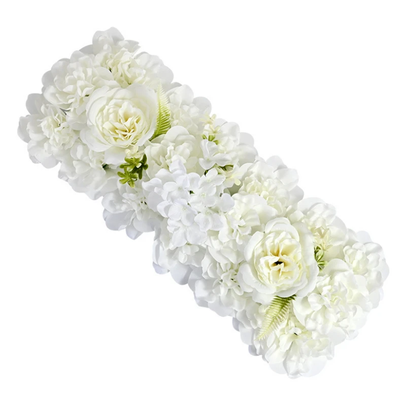 50CM Wedding Road Cited Flowers Silk Rose DIY Arched Door Flower Row T Station Wedding Decoration Flower Wall