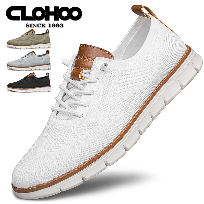 CLOHOO Brand Exclusive Breathable Mesh Athletic Casual Men\'s Shoes Comfortable Soft Sole Hiking Shoes