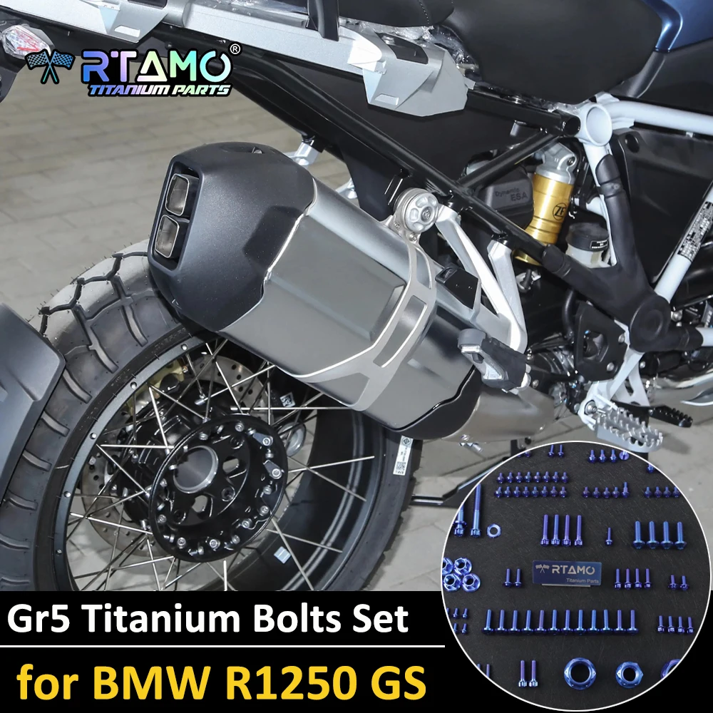 

RTAMO Gr5 Titanium Bolts Fit for BMW R1250GS WaterBird Motor Cover Water Pump Left Engine Right Clutch Rear Caliper Wheel Screw