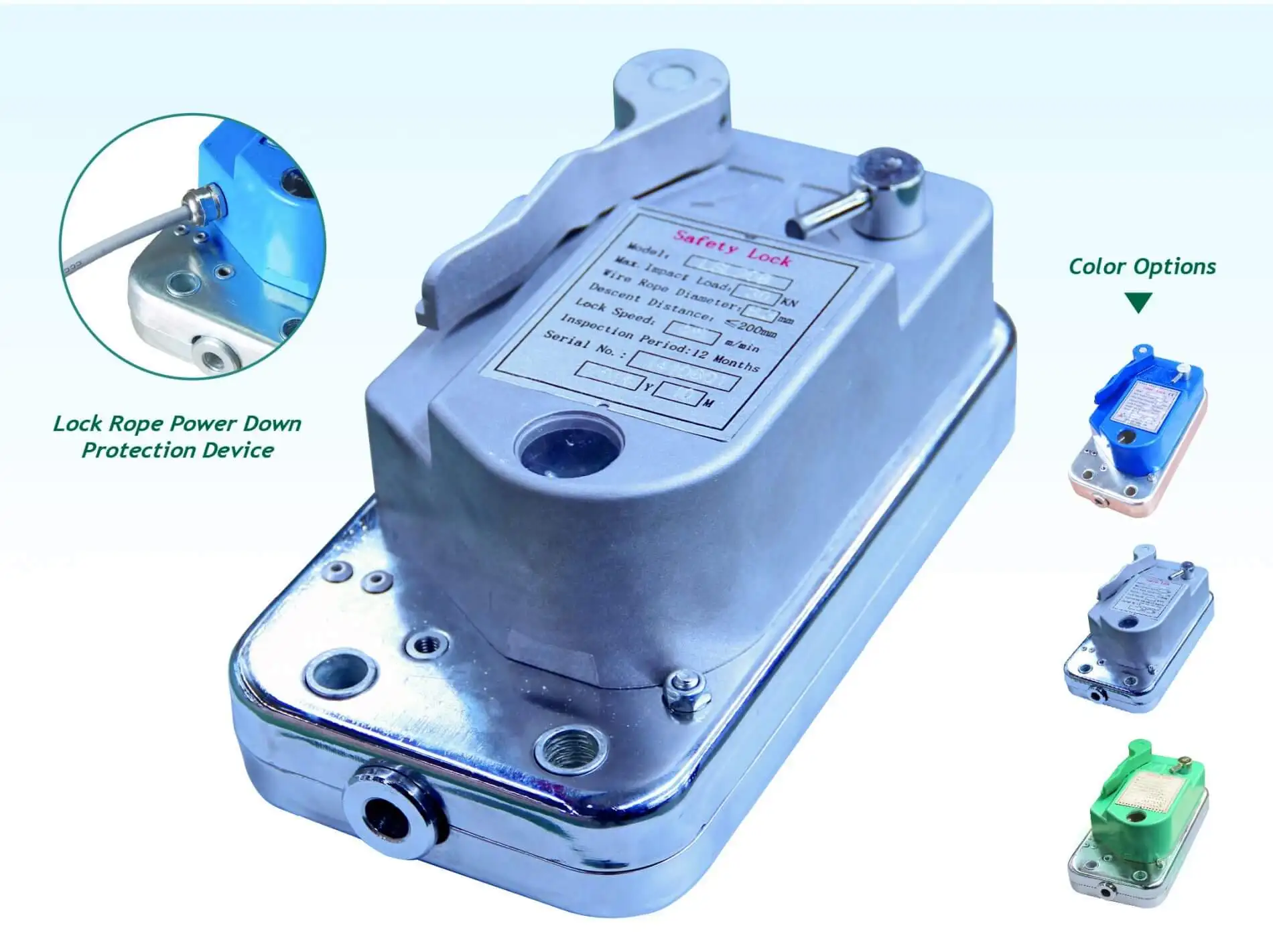 LSL510 1000KG SKYLOCK, BLOCK STOP FOR 10MM WIRE ROPE