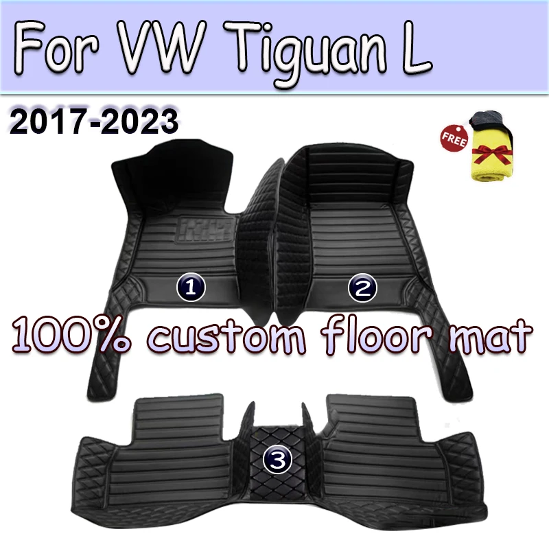 

Автомобильные коврики для VW Tiguan L 2023 2022 2021 2020 2019 2018 (5 сидений), автомобильные коврики для интерьера, аксессуары