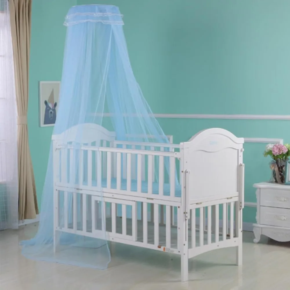 

baby crib mosquito net breathable crib canopy netting baby bed cot mosquito net hanging dome canopy (without stand)