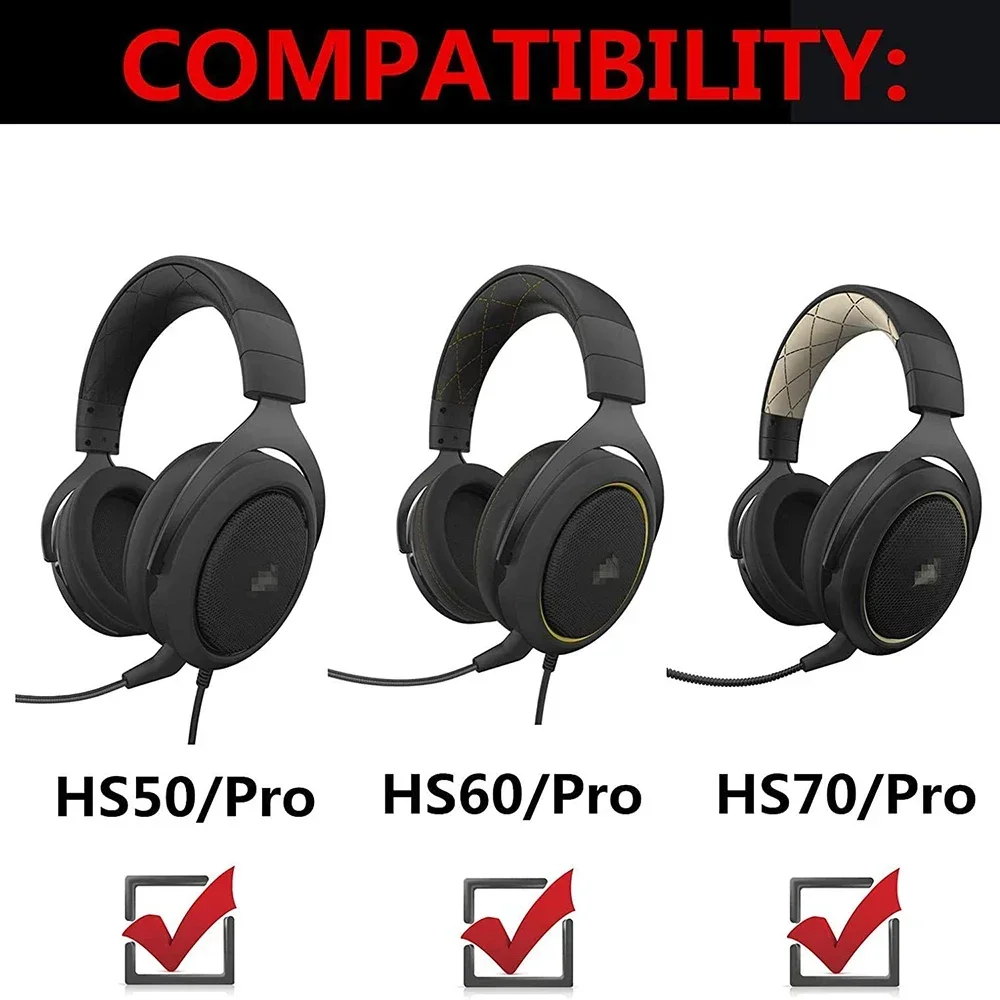 Corsair proヘッドフォン用の交換用イヤパッド,ヘッドバンド,イヤーパッド,カップ,カバー,修理部品,ゲームヘッドセット,hs50,hs60,hs70