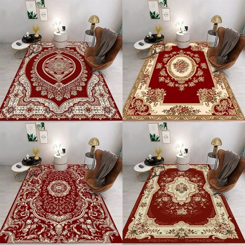 Bohemian Persian Large Area Carpet Ultra Soft Anti-Slip Wear-Resistant Rug for Indoor and Outdoor Use in Living Room Bedroom