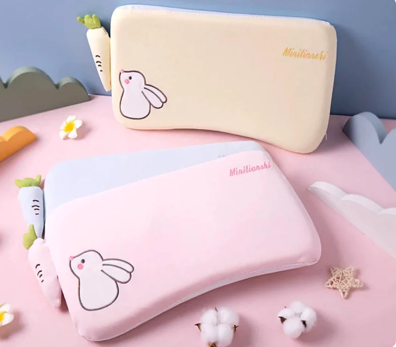 Newborn Radish Rabbit Memory Pillow Cotton Baby Pillow 0-6 Months Children's Pillow Comfortable 0-1T 2024 New