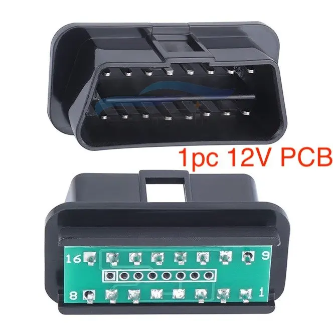 1pc 12V 24V Automotive OBD2 16pin Connector male diagnosis OBDII plug