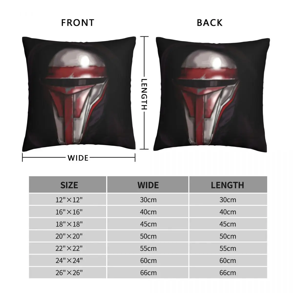 Drawing Painting Darth Revan Pillowcase Polyester Linen Velvet Printed Zip Decor Bed Cushion Cover