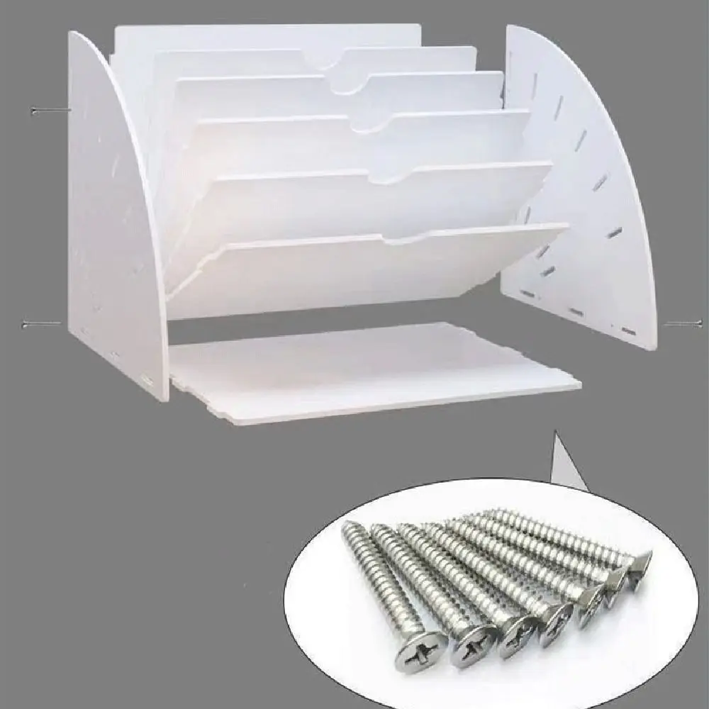 Простой настольный органайзер в форме веера, прочный, простой в использовании держатель для файлов, экономия места, прочная стойка для журналов, настольная стойка