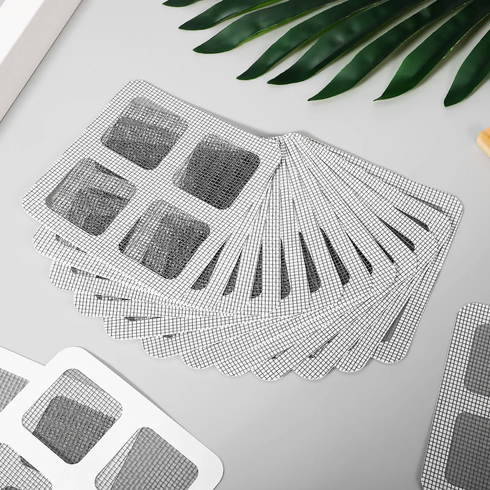 

40 Pcs Filter Drain Screens Bathroom Hair Catcher Shower Cover Silver Mesh Stickers