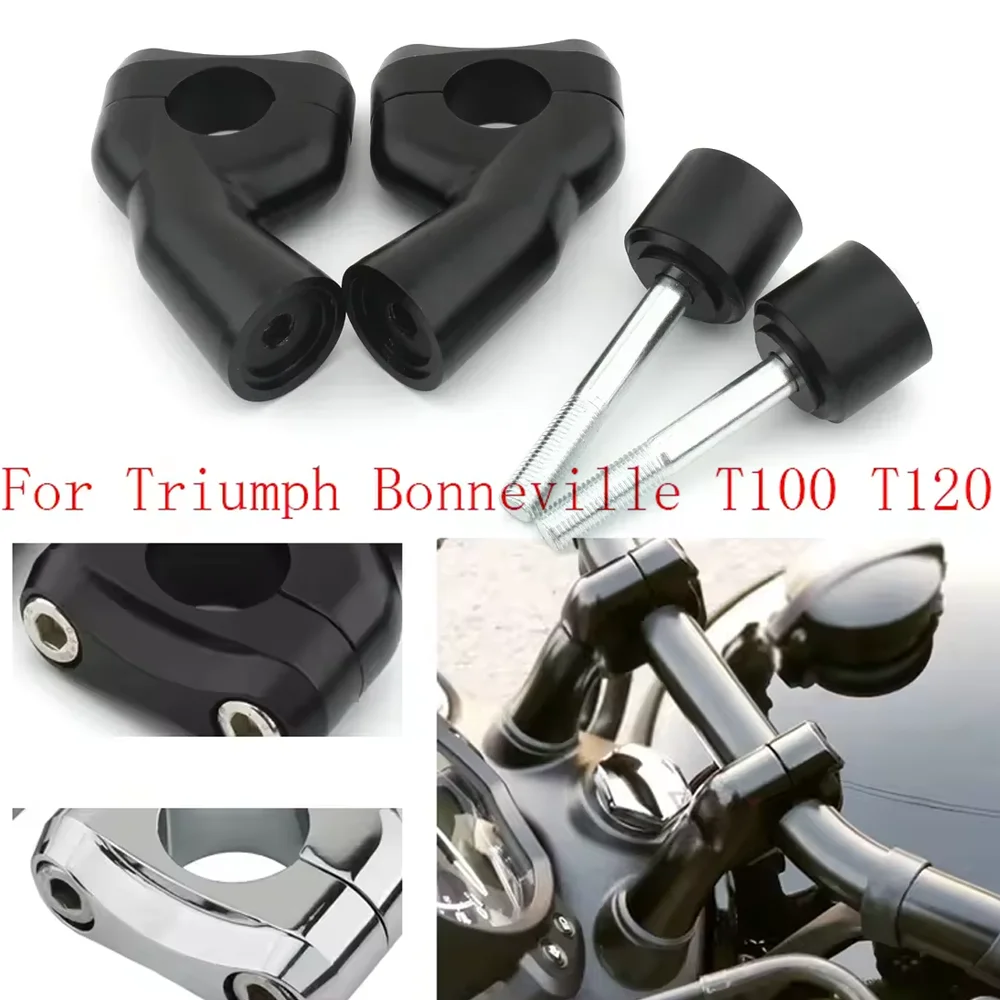 

For Triumph Bobber Bonneville T100 T120 Speedmaster Thruxton 900 Motorcycle Handlebar Bar Riser Clamps Adapter Lift