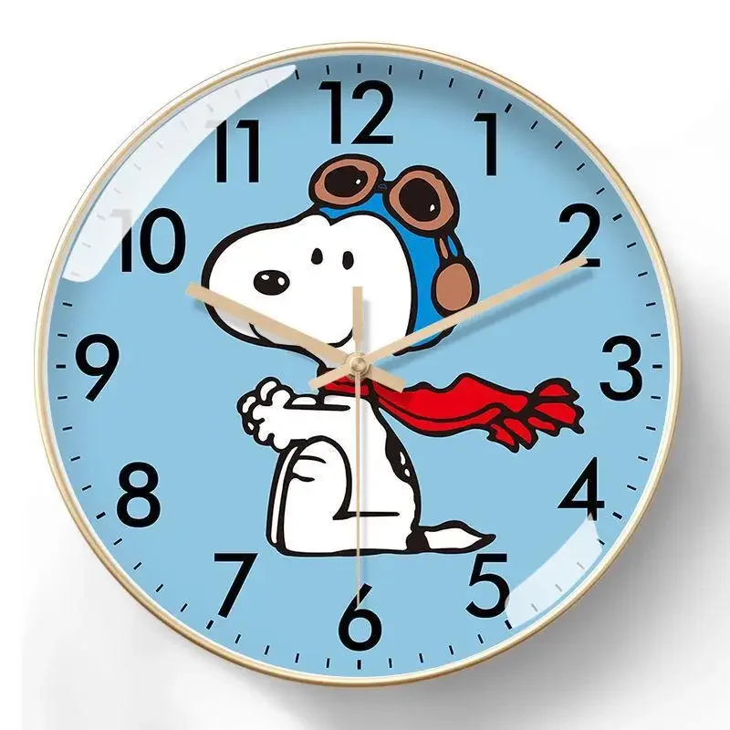 

New Snoopy cute wall clock quartz clock home animation cartoon living room restaurant children's room decoration learning clock