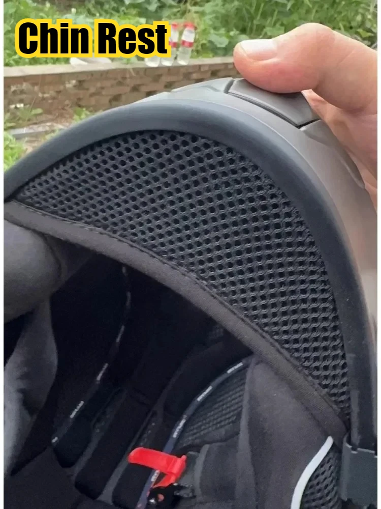 

Helmet Chin Rest for KUQIBAO & VGV Windproof Net Cloth Noise-reducing Flip-up/Full Helm Universal Modification Accessories