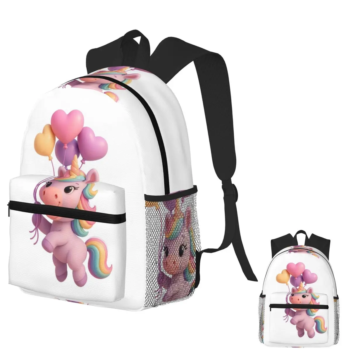 

Balloon Bouquet Unicorn Birthday Student Backpack School Bag Hiking Travel Daypack for Boys Girls Fashion Bookbag Shoulder Bags