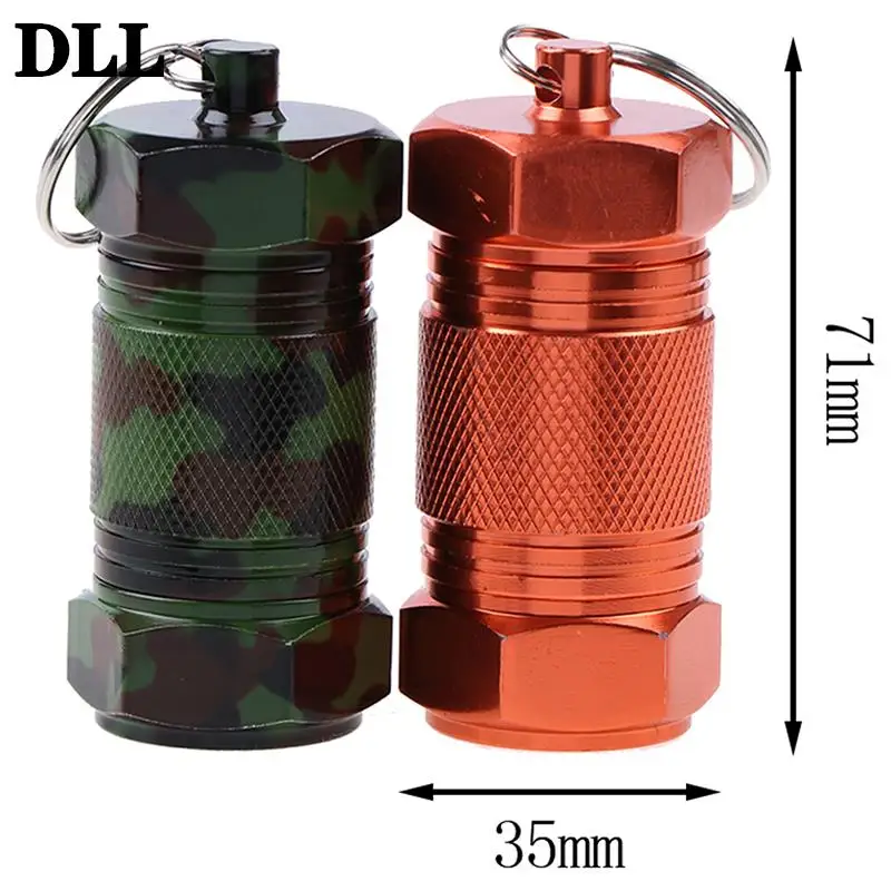 Waterproof Seal Tank Organizer Emergency Medicine Storage Bottles Aluminum Capsule Container Drug Pocket Pill Cases For Outdoor