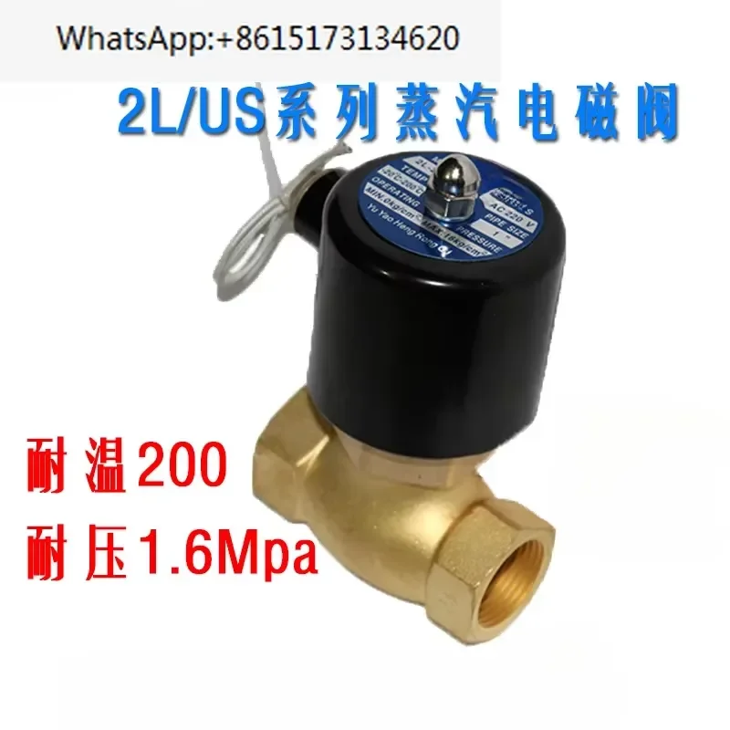 All Copper Coil High Temperature Steam Solenoid Valve Control Valve AC220V 1 Inch US 2L-15 20 25 32