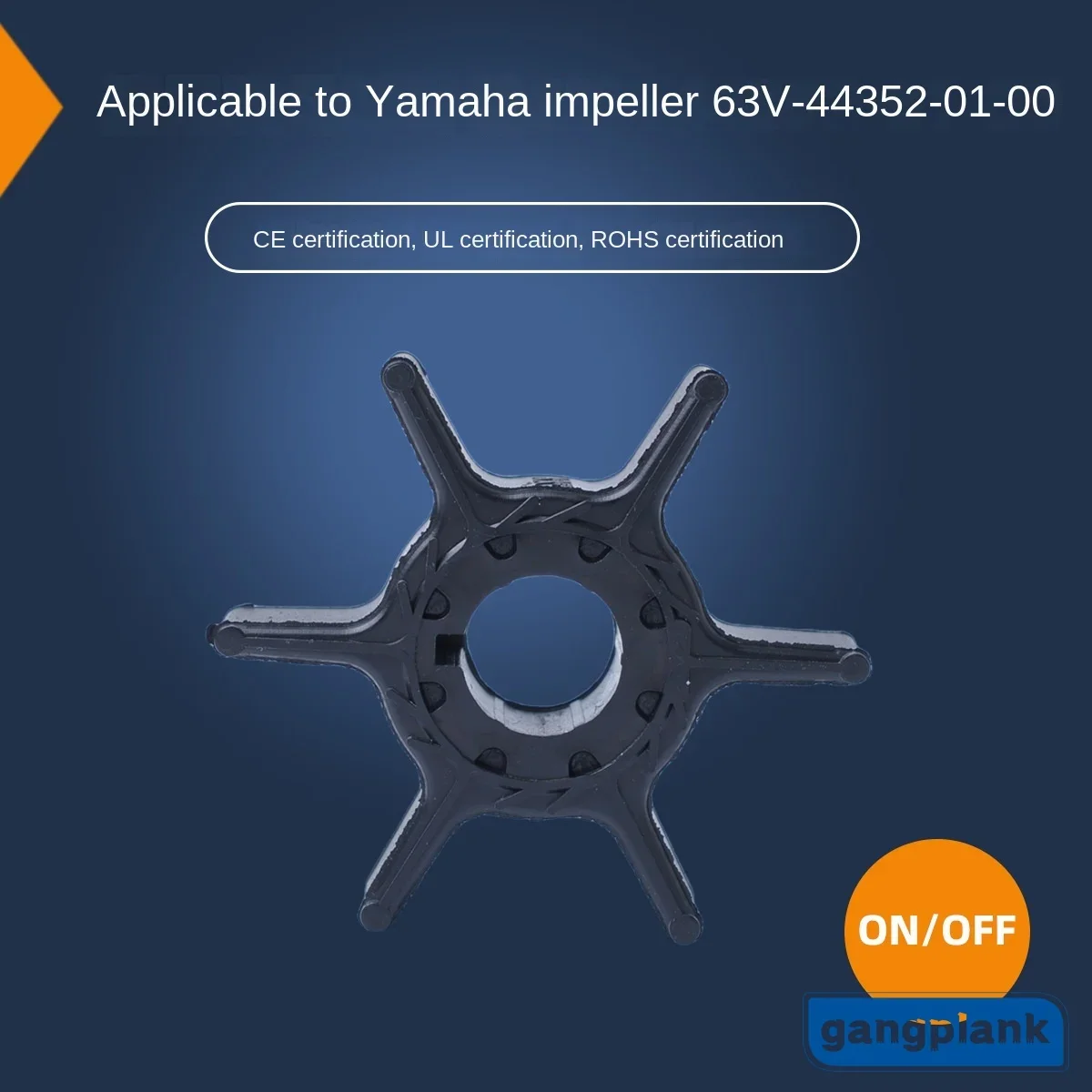 

Marine Accessories for Yamaha Outboard Water Pump Impeller 63V-44352-01-00 18-3040 8HP 9.9HP 15HP 20HP Boat Engine Impellers