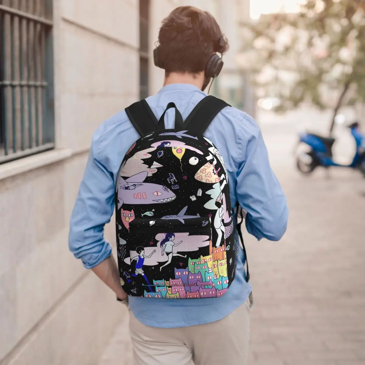 

Omori Backpack Boys Girls BookBag Kids School Bag Computer Shoulder Bags for Men Women