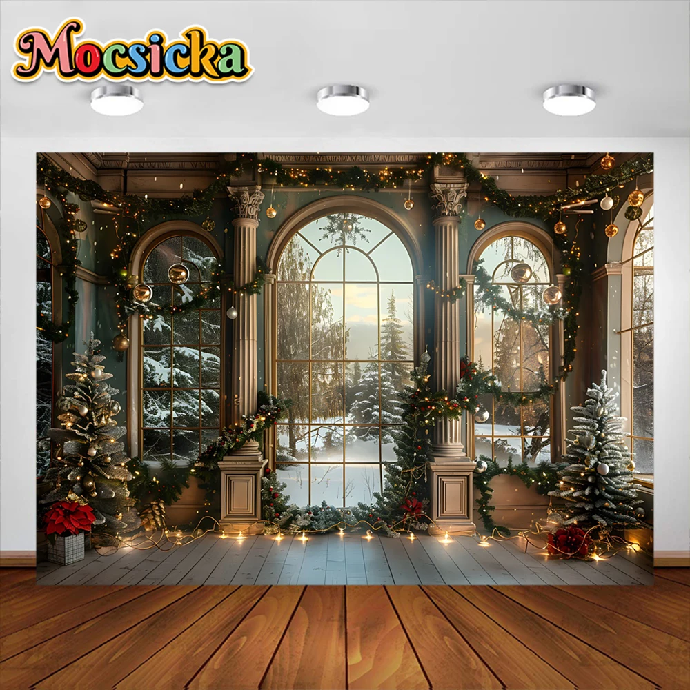 Mocsicka Christmas Photography Backdrops Background Eve Custom Birthday Backdrop Xmas Home Photo New Year Baby Shower Santa