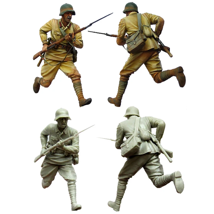 1/35 Soviet soldier in fight. WW2., Resin Model Soldier GK, military themes, Unassembled and unpainted kit