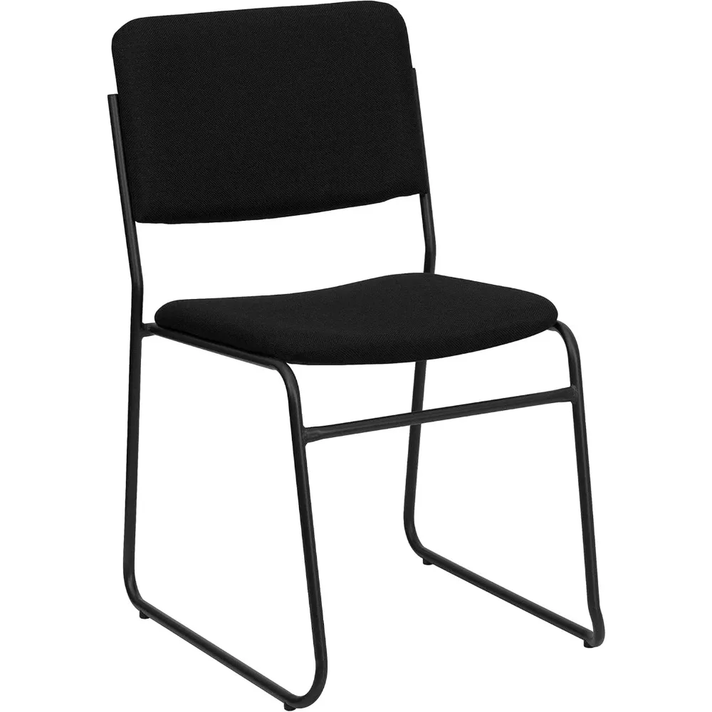 Chaises empilables en tissu haute densité pour salles d'attente et bureaux, corrigées par des chaises avec sièges rembourrés, lot de 5, chaises d'école