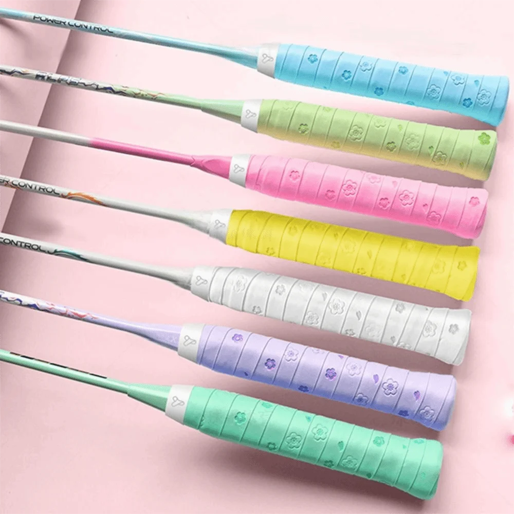 

New PU Badminton Handle Wrap Tape Sweat-absorbent Print Badminton Overgrip Non-slip Tennis Handle Tape