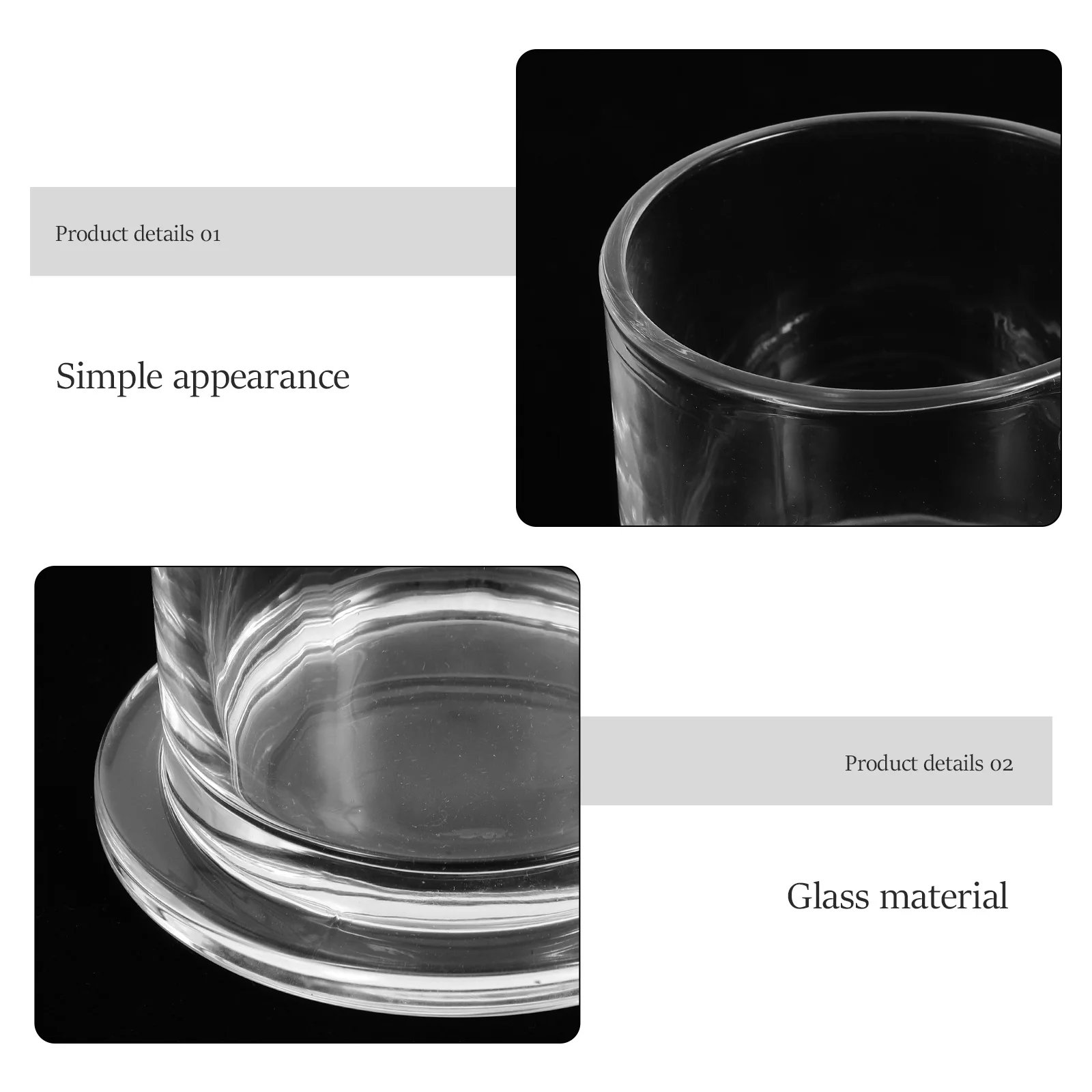 Clear Glass Holder Hurricane Design Transparent Votive Cup for Tealight Aromatherapy Wedding Home Table Decor