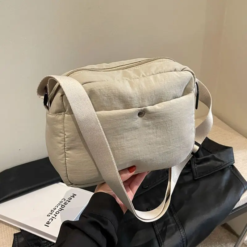 Retro Sense One Shoulder New Style Beanbag Korean Version Go To Work Commuting Canvas Mini - Wear Across The Body Shoulder Bag