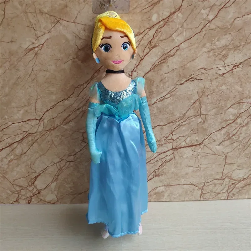 New Disney Series 40cm 3d Big Eyes Cartoon Cute Princess Plush Toy Mulan Bell Princess Cinderella Cloth Doll Girl Gift Kids Toy