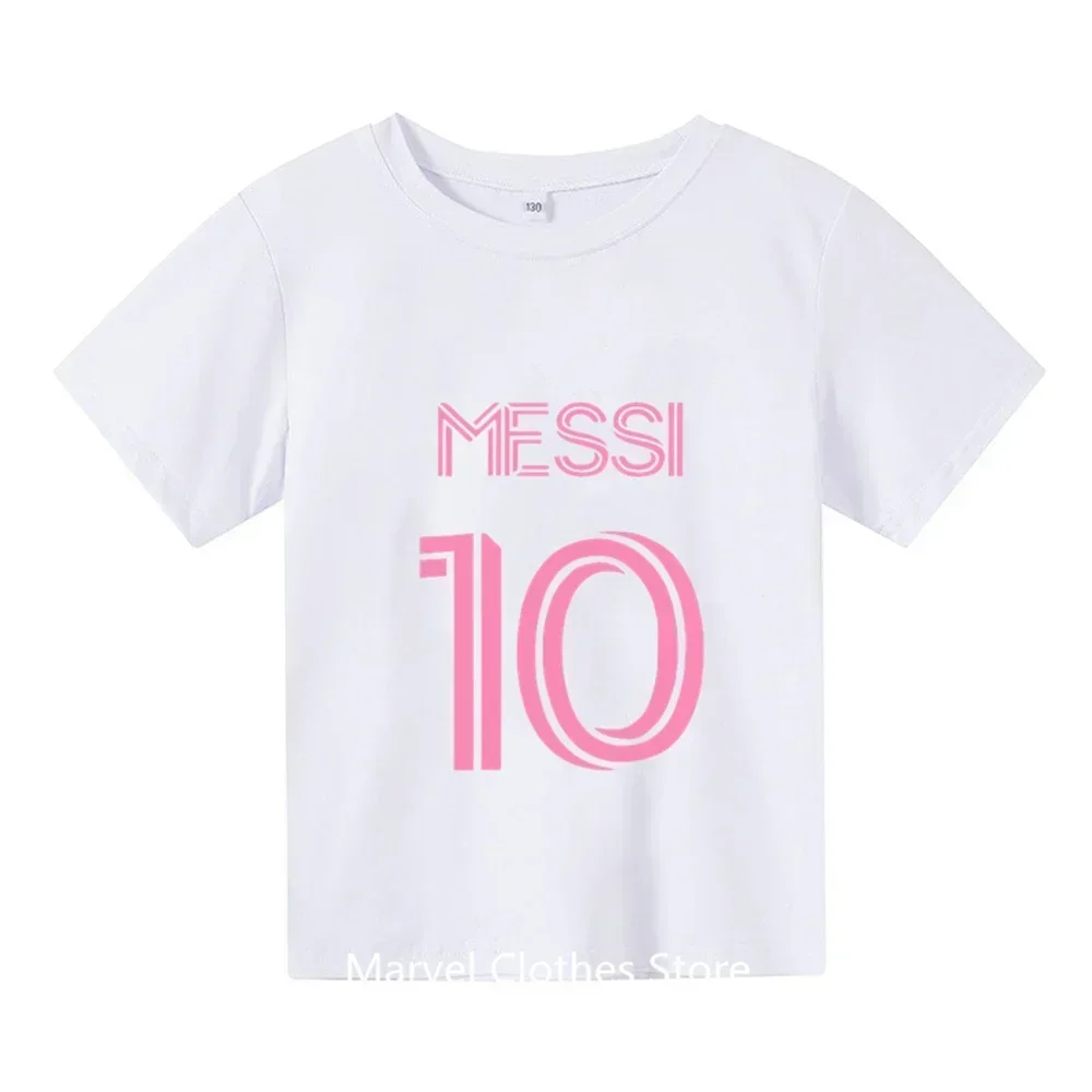 Messi Tshirt Kids football star printed children's clothing children's summer short-sleeved T-shirt casual tops