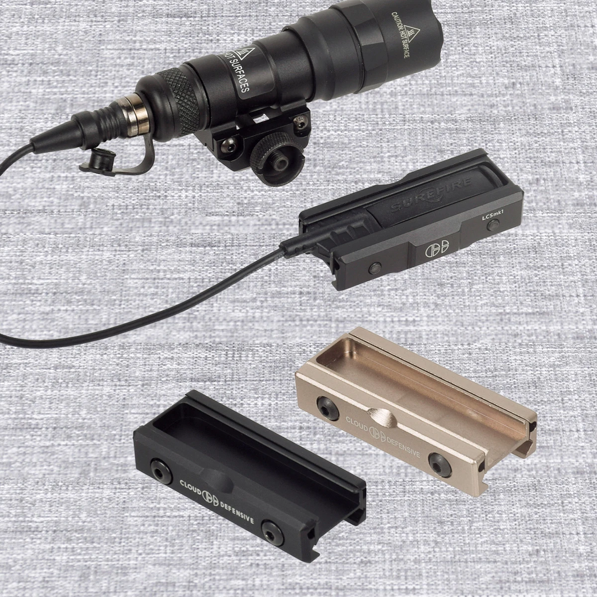 التبديل MountM600 M300 كشاف ضوء مصباح يدوي عن بعد الشريط لوحة الضغط التبديل Mlok Keymod 20 مللي متر السكك الحديدية جبل لوحات الملحقات