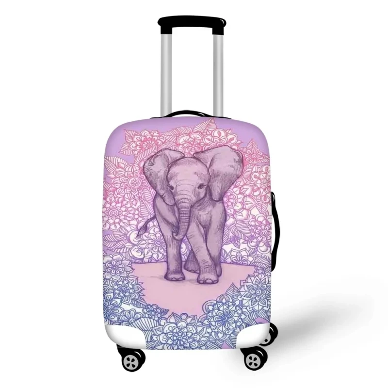 Mandala Elephant Print Luggage Cover Elastic Trolley Case Protective Covers for Travel Anti-dust Suitcase Covers for 18-32 Inch