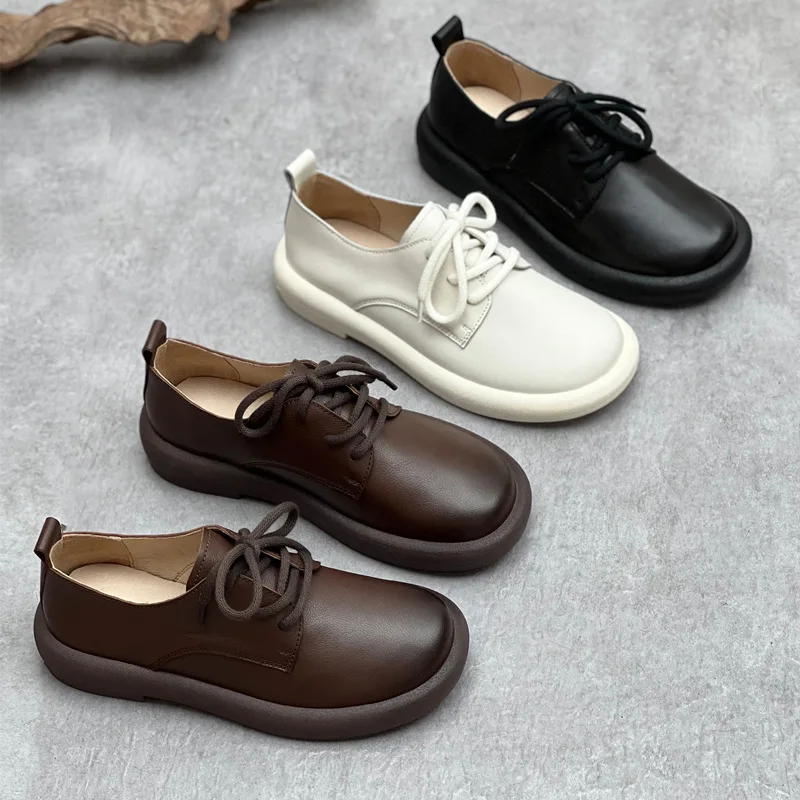 Genuine Leather Oxford Shoes Loafers For Women Sneakers Female Oxfords Luxury Flats Single Shoes Woman Spring Summer