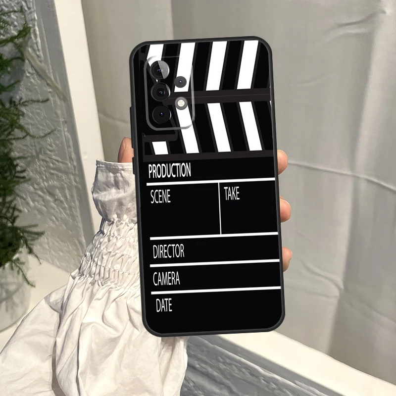 Clapper Board Case For Samsung Galaxy A54 A34 A13 A23 A33 A53 A73 A12 A14 A22 A32 A52 A51 A71 A21S Coque