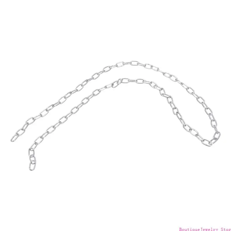 E1PE Multipurpose 100cm Stainless Steel Chain Portable for Securely Hanging Bird Feeders Light Fixtures and Art Displays