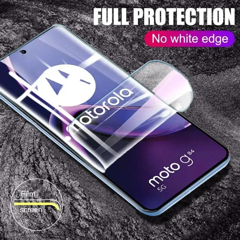 3 ชิ้นป้องกันหน้าจอสําหรับ Motorola Edge 50 40 Ultra Fusion 50 40 Neo Hydrogel ฟิล์มสําหรับ Moto G04s G24 G34 G35 G54 G55 G84 G85