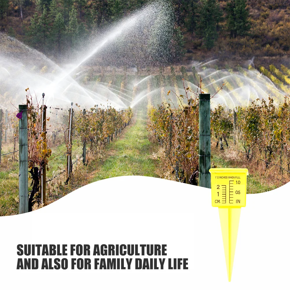 5 قطعة مقياس المطر لحديقة أداة قياس المياه في الهواء الطلق لا دائم البلاستيك الرش مقياس ساحة الحديقة الأمطار رصد