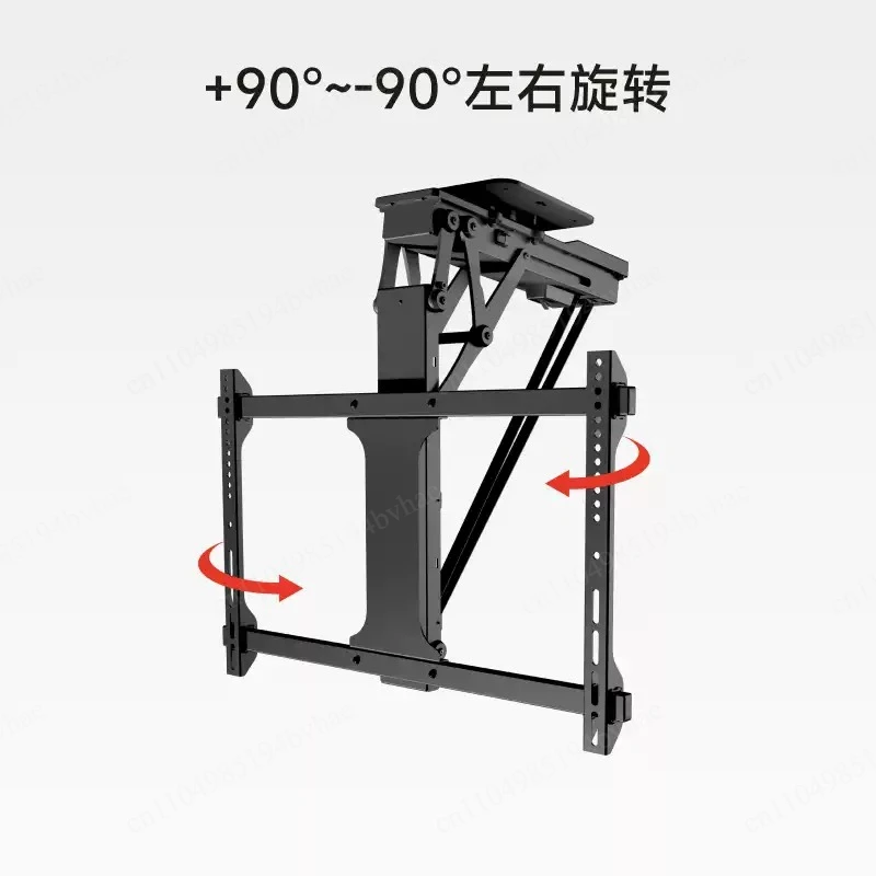 Adjustable remote control, telescopic electric lift, flip type sloping roof, folding TV wall bracket