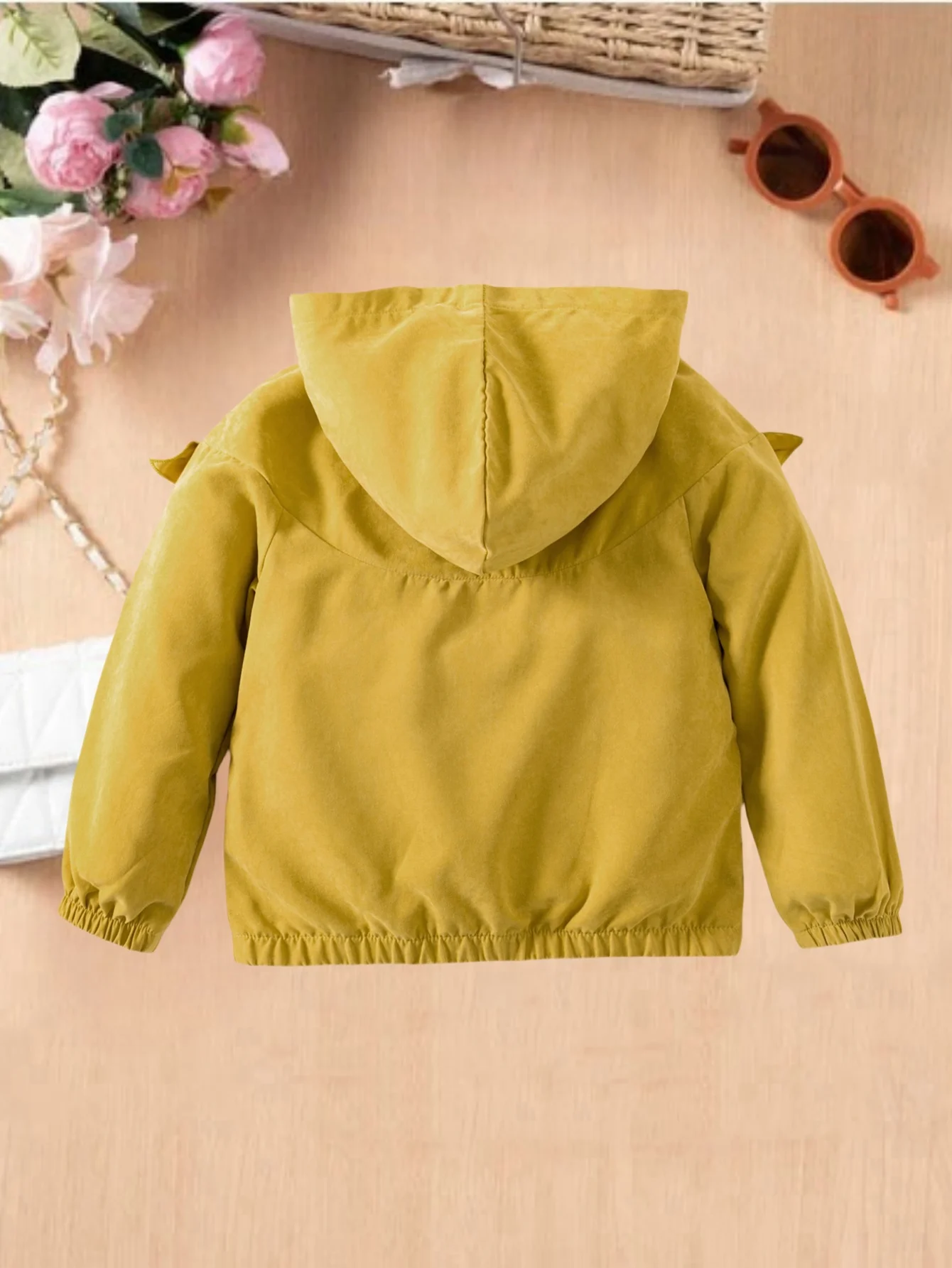 Children\'s wear girls autumn style cute cute cute lace long-sleeved hooded zipper cardigan comfortable everything soft coat