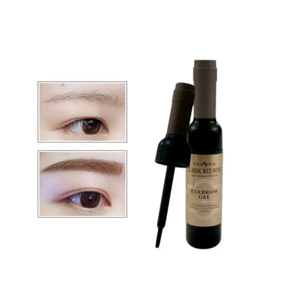 Peel Off Eyebrow Tattoo Gel สีดํากาแฟสีเทาสีแดงไวน์ Eyebrow Gel Eye Dye Brow Tattoo กันน้ํา Off Tint Brow Tattoo Peel N0J5