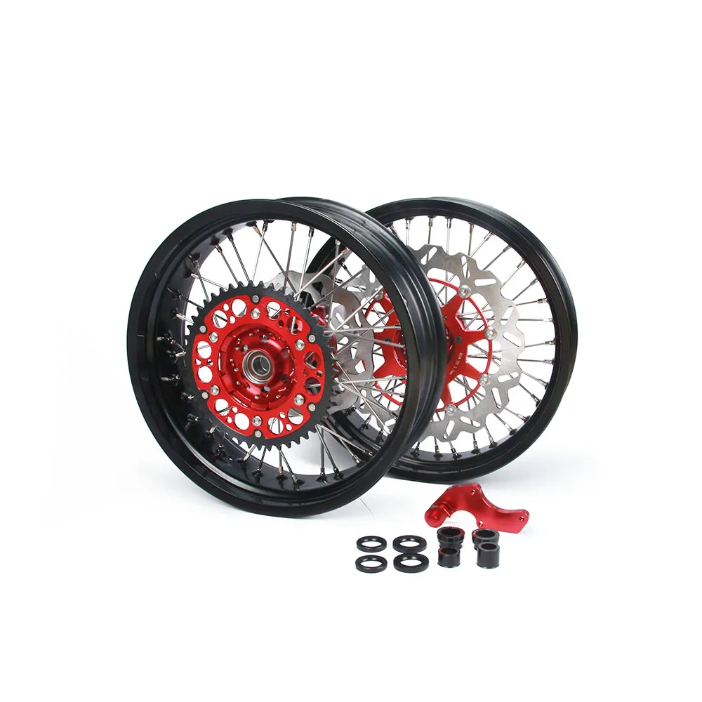 JFG CR125 CR250 CRF250R CRF450R CRF250X 7075 Aluminum Spoked Front Rear Set Wheels Set for HONDA