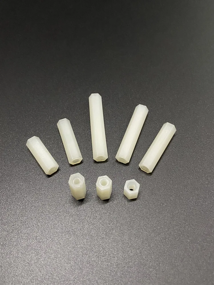 M3 Nylon Nuts Plastic Hex Bolts PA66 Insulated Isolation Pins PC Board Support Hexagonal Bolts And Nylon Nuts Set Standoff