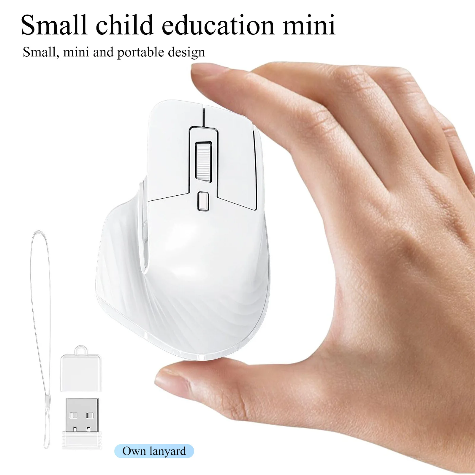 

Mini Ergonomics Design Mouse Lightweight Portable DPI Adjustable Rechargeable 2.4G Bluetooth Dual-mode Office Use For Woman Kids